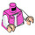LEGO Dunkelpink Tourist Woman im Dark Pink Vest Minifig Torso (973 / 76382)