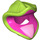 LEGO Dunkelpink Venus Fly Trap Kopfbedeckung mit Lime Blätter und Pink Tongue (20611 / 21692)