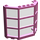 LEGO Rose foncé Fenêtre Bay 3 x 8 x 6 avec Clear Verre (30185 / 76029)