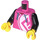 LEGO Donkerroze Vrouw - Dark Roze Hoodie Minifiguur Torso (973 / 76382)