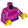 LEGO Donkerroze Vrouw met Magenta en Dark Paars Trui Minifiguur Torso (973 / 76382)