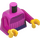 LEGO Donkerroze Vrouw met Magenta en Dark Paars Trui Minifiguur Torso (973 / 76382)