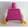 LEGO Dunkelpink Woman mit Pink Vest Minifig Torso (973 / 76382)