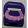 LEGO Dark Purple Bag Round with Ruffle with Bright Pink Ruffle (93090 / 93690)