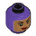 LEGO Dark Purple Batgirl Head (Recessed Solid Stud) (3626 / 36129)