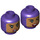 LEGO Dark Purple Batgirl Minifigure Head (Recessed Solid Stud) (3626 / 34426)