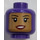 LEGO Dark Purple Batgirl - Smiling Minifigure Head (Recessed Solid Stud) (3626 / 29423)