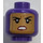 LEGO Dunkles Violett Batgirl mit Umhang mit Smile Minifigur Kopf (Vertiefte feste Noppen) (3626 / 29423)