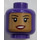 LEGO Dunkles Violett Batgirl mit Umhang mit Smile Minifigur Kopf (Vertiefte feste Noppen) (3626 / 29423)