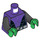 LEGO Dark Purple Beast Boy Minifig Torso (973 / 76382)