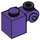 LEGO Violet foncé Brique 1 x 1 x 2 avec Scroll et Stud ouvert (20310)