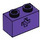 LEGO Dark Purple Brick 1 x 2 with Axle Hole (&#039;+&#039; Opening and Bottom Tube) (31493 / 32064)