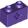 LEGO Dark Purple Brick 1 x 2 with Axle Hole (&#039;+&#039; Opening and Bottom Tube) (31493 / 32064)