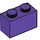 LEGO Donkerpaars Steen 1 x 2 met buis aan de onderzijde (3004 / 93792)