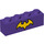 LEGO Dark Purple Brick 1 x 4 with Yellow Bat (3010 / 33596)