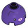 LEGO Dark Purple Brick 2 x 2 Round with Dome Top with Face with Pink Nose (Hollow Stud, Axle Holder) (3262 / 104541)