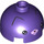 LEGO Dark Purple Brick 2 x 2 Round with Dome Top with Face with Pink Nose (Hollow Stud, Axle Holder) (3262 / 104541)