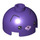 LEGO Dark Purple Brick 2 x 2 Round with Dome Top with Face with Pink Nose (Hollow Stud, Axle Holder) (3262 / 104541)