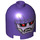 LEGO Dark Purple Brick 2 x 2 x 1.7 Round Cylinder with Dome Top with &#039;Sentinel&#039; Face, Red Eyes (18044 / 30151)