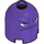 LEGO Dark Purple Brick 2 x 2 x 1.7 Round Cylinder with Dome Top with &#039;Stretch&#039; the Octopus Face (Safety Stud) (30151 / 90838)