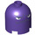 LEGO Dark Purple Brick 2 x 2 x 1.7 Round Cylinder with Dome Top with &#039;Stretch&#039; the Octopus Face (Safety Stud) (30151 / 90838)