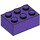 LEGO Donkerpaars Steen 2 x 3 (3002)