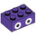 LEGO Donkerpaars Steen 2 x 3 met Nabbit Ogen (3002 / 94655)
