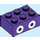 LEGO Dunkelviolett Backstein 2 x 3 mit Nabbit Augen (3002 / 94655)