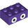 LEGO Morado oscuro Ladrillo 2 x 3 con Nabbit Ojos (94655 / 105682)