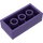 LEGO Dunkelviolett Backstein 2 x 4 mit Achse Löcher (39789)