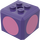 LEGO Dark Purple Brick 3 x 3 x 2 Cube with 2 x 2 Studs on Top with Dark Pink Circles (66855 / 76907)