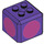 LEGO Donkerpaars Steen 3 x 3 x 2 Cube met 2 x 2 Studs Aan Top met Dark Pink Circles (66855 / 76907)