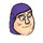 LEGO Dark Purple Buzz Lightyear Head with Dirt Stains (91138)