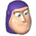 LEGO Dark Purple Buzz Lightyear Head with Dirt Stains (91138)
