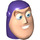 LEGO Dark Purple Buzz Lightyear Large Figure Head (88201)
