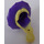 LEGO Dark Purple Cowboy Hat with Ribbon and Bright Light Yellow Long Hair with Braid