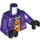 LEGO Dark Purple Crook with Pink Hair and Purple Outfit Minifig Torso (973 / 76382)