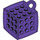 LEGO Morado oscuro Cube 3 x 3 x 3 con Anillo (69182)