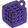 LEGO Dunkelviolett Cube 3 x 3 x 3 mit Ring (69182)