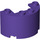 LEGO Violet foncé Cylindre 2 x 4 x 2 Demi (24593 / 35402)