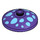 LEGO Morado oscuro Dish 3 x 3 con Azul Mushroom Spots (35268 / 102979)