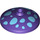 LEGO Dark Purple Dish 3 x 3 with Blue Mushroom Spots (35268 / 102979)