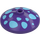 LEGO Dark Purple Dish 3 x 3 with Blue Mushroom Spots (35268 / 102979)