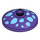LEGO Dunkelviolett Dish 3 x 3 mit Blau Mushroom Spots (35268 / 102979)
