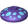 LEGO Dark Purple Dish 3 x 3 with Blue Mushroom Spots (35268 / 102979)