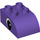 LEGO Dark Purple Duplo Brick 2 x 3 with Curved Top with Eye with Small White Spot (10446 / 13858)