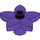 LEGO Dark Purple Duplo Flower with 5 Angular Petals (6510 / 52639)