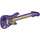 LEGO Dark Purple Electric Guitar with Gold Neck and Patterns with Star (11640 / 21142)