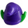 LEGO Dark Purple Elf Hat with Bright Green Ears (18984)