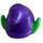 LEGO Dark Purple Elf Hat with Bright Green Ears (18984 / 90808)